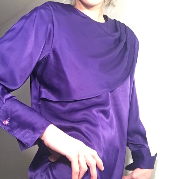 Jones of New York Petite Periwinkle blouse - Picture 3 of 7